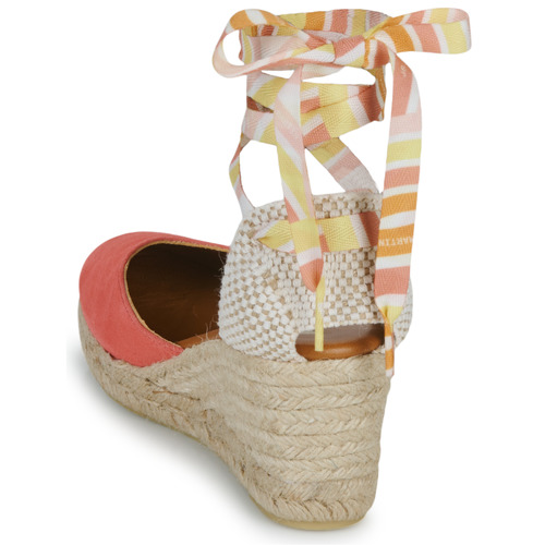 JB Martin - VISALIA - VELOURS ROSE / LACETS BONBON