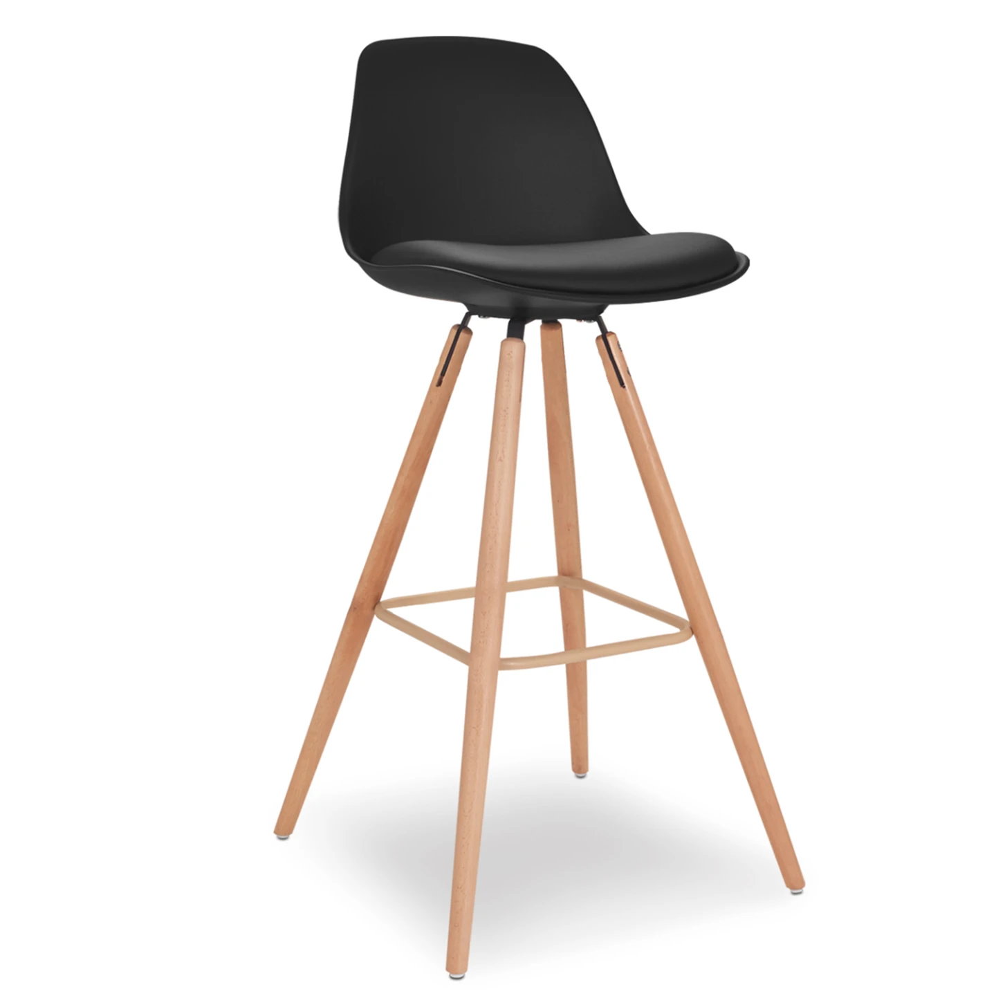 Lot de 4 tabourets de bar SARA noir