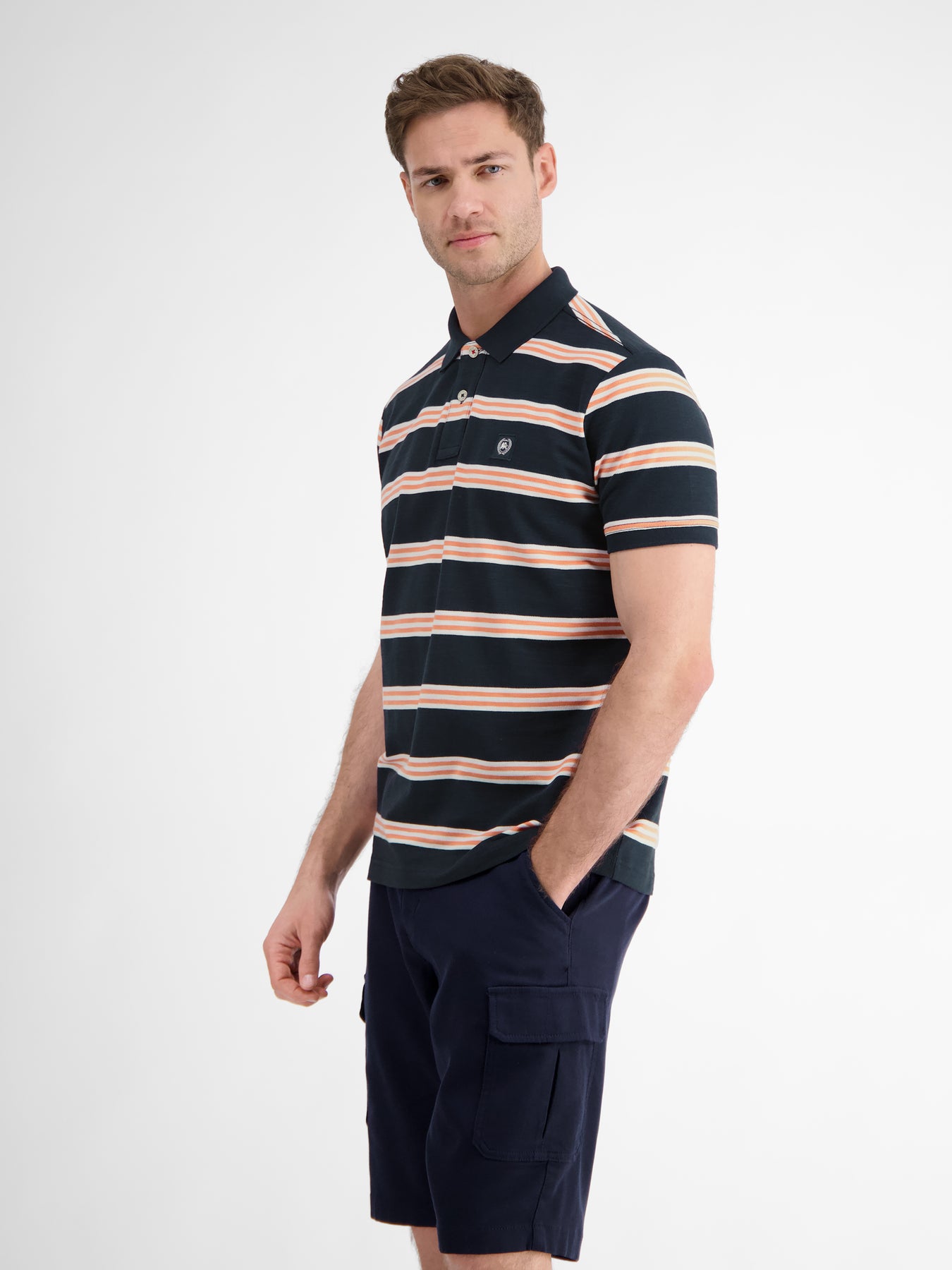 Herren Poloshirt in Rugby-Optik