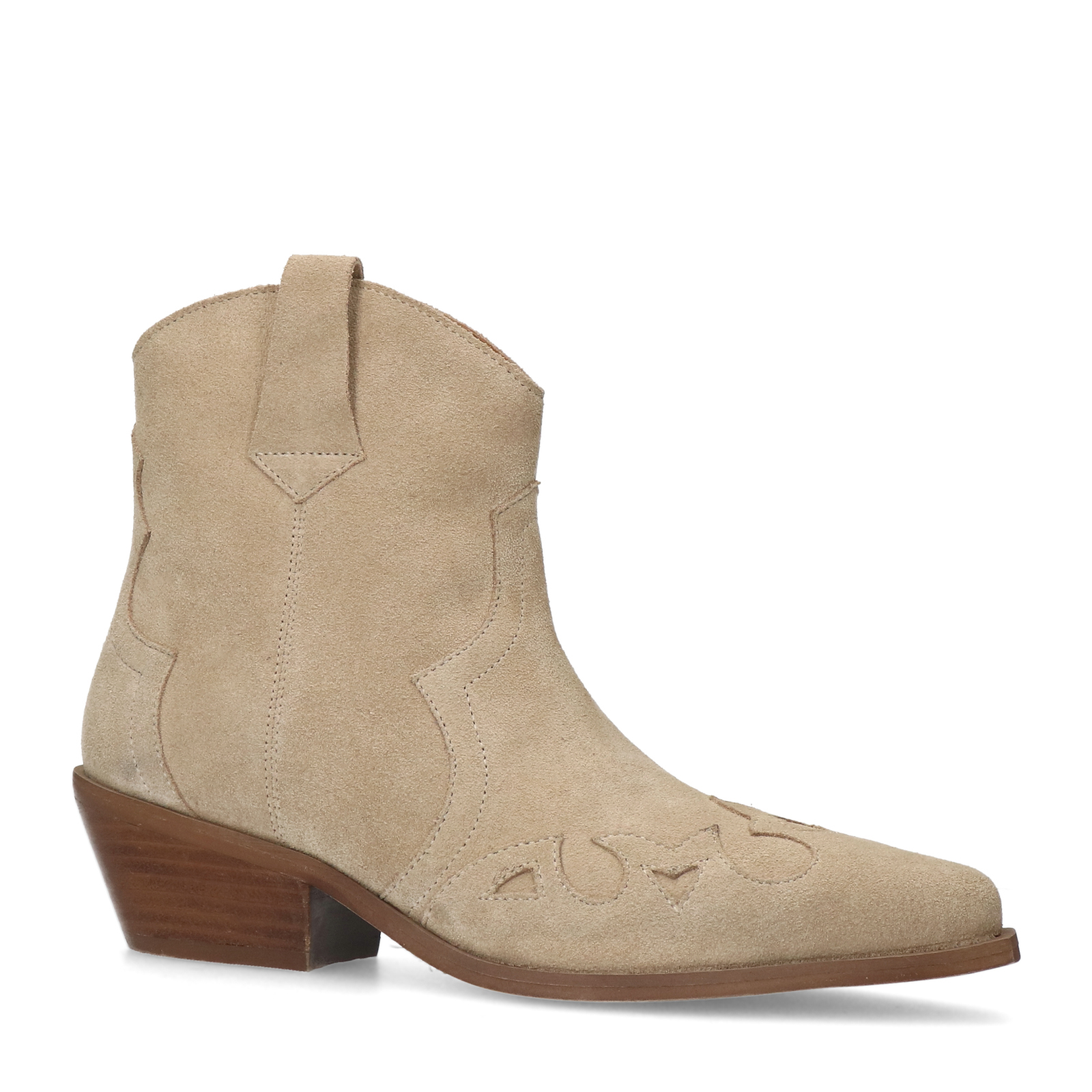 Beige suède cowboy laarzen
