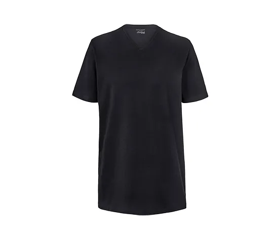 2 T-Shirts mit V-Ausschnitt, schwarz