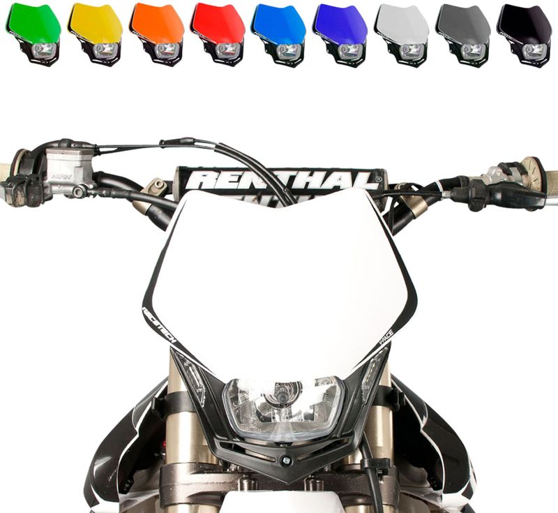 Racetech - V-Face - Koplamp - LED - 12V/35W H4 - 2 LED Lichtstrips