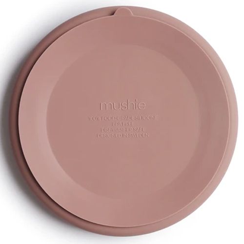 Mushie siliconen vakjesbord met zuignap - blush