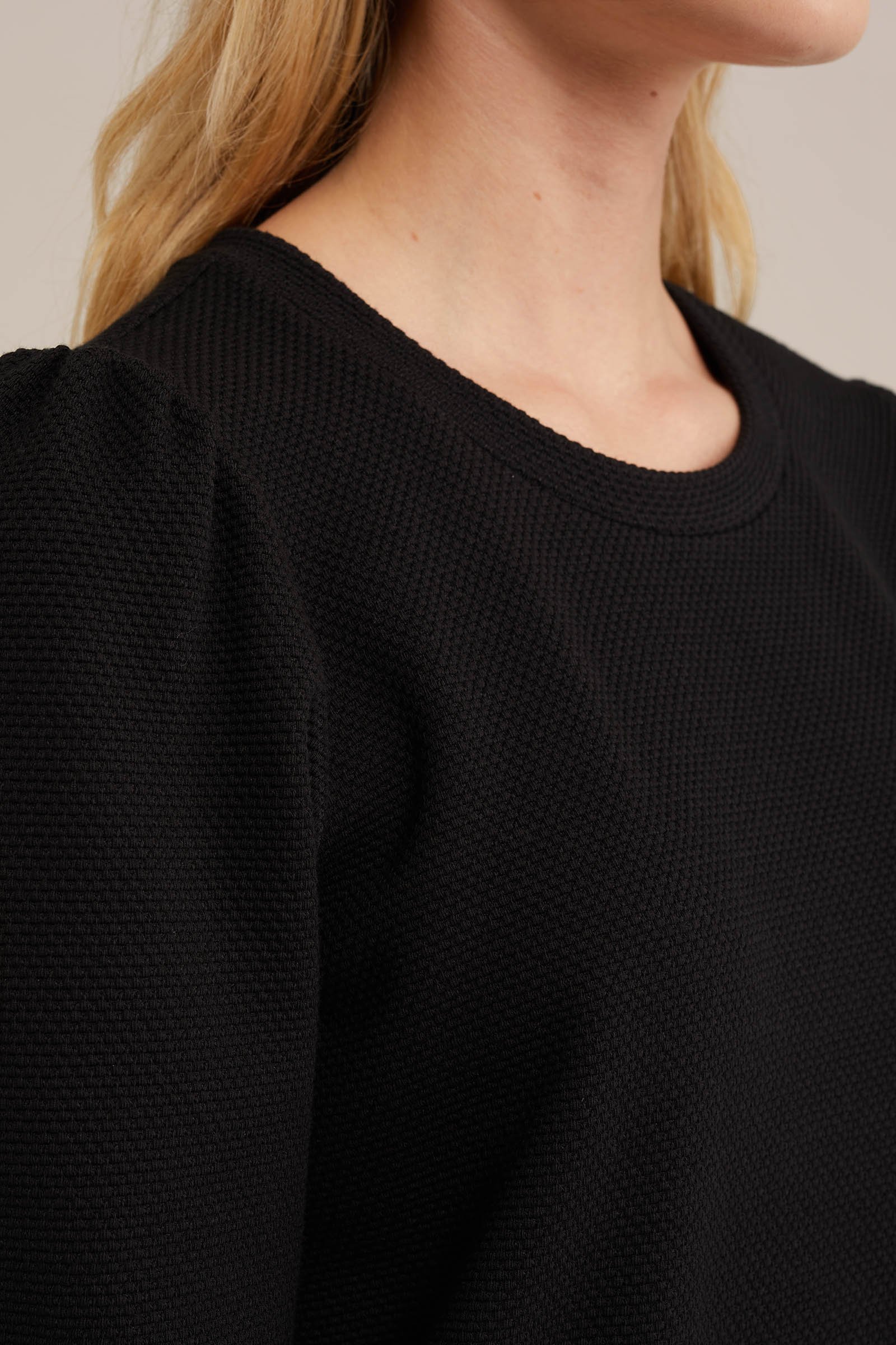 sweater met structuur WE Fashion Zwart