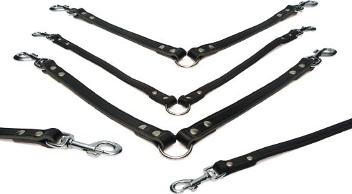 Beeztees koppel 2 hond 30 x 12 cm zwart