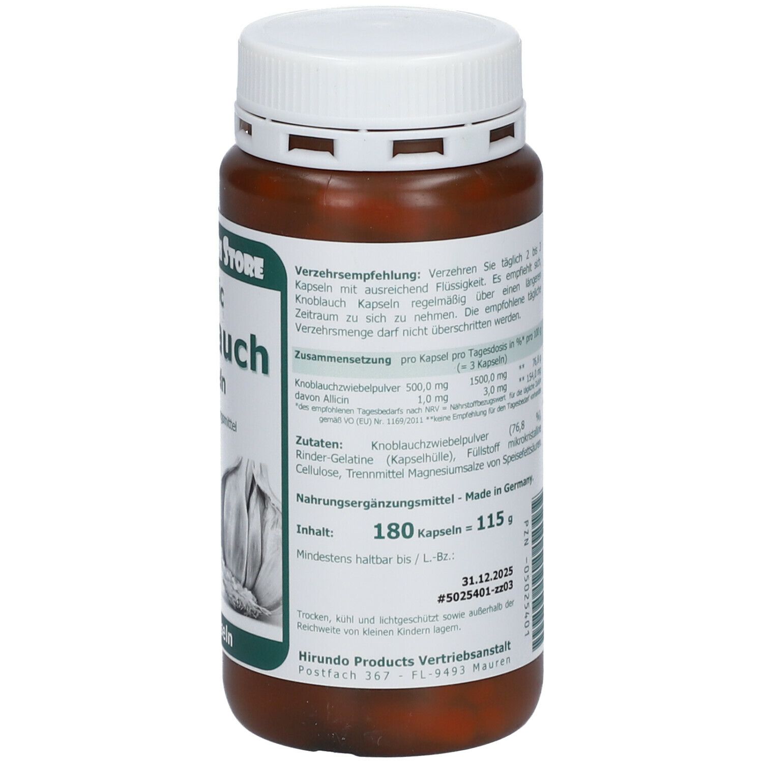 Knoblauch 500 mg Kapseln