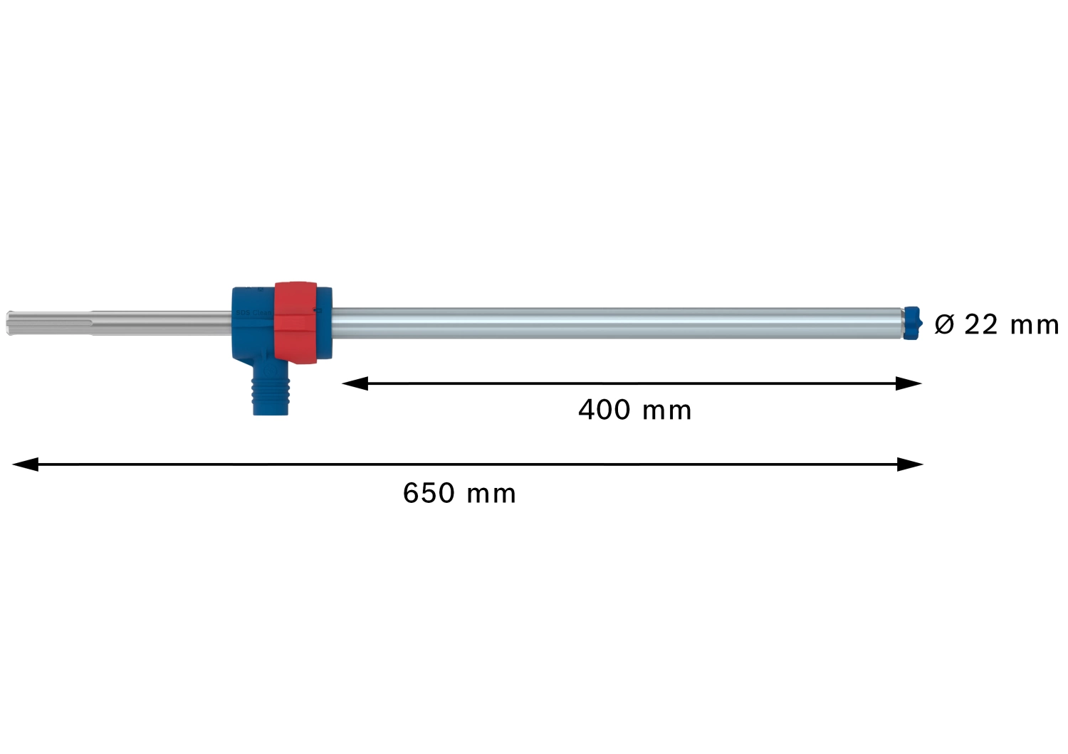 Bosch 2608901787 EXPERT Hamerboor SDS Clean SDS Max-8X - 22x400x650mm met connector