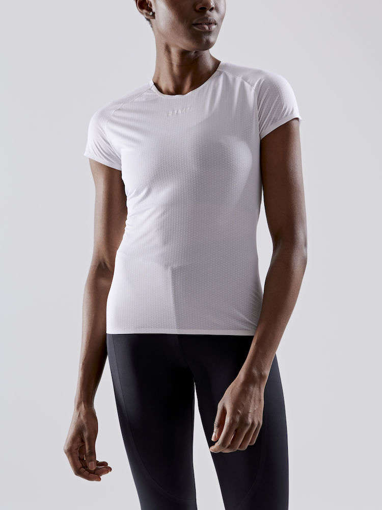 Craft Pro Dry Nanoweight Ondershirt Korte Mouwen Wit Dames