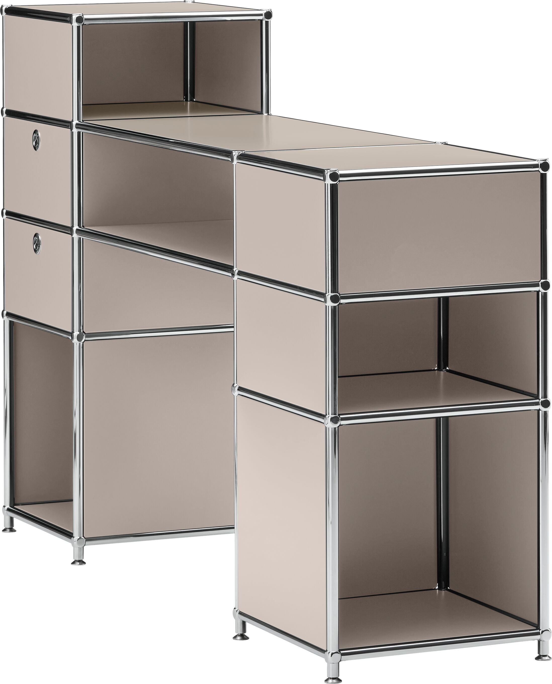 FLEXCUBE Schreibtisch - Taupe / B: 152.0 cm x T: 40.0 cm x H: 100.0 cm