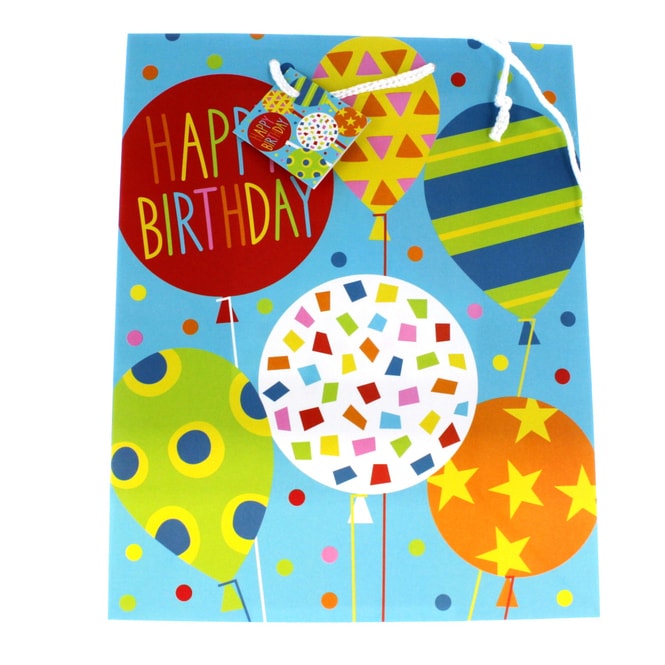Geschenktasche - Happy Birthday - ca. 26 x 12,5 x 32 cm
