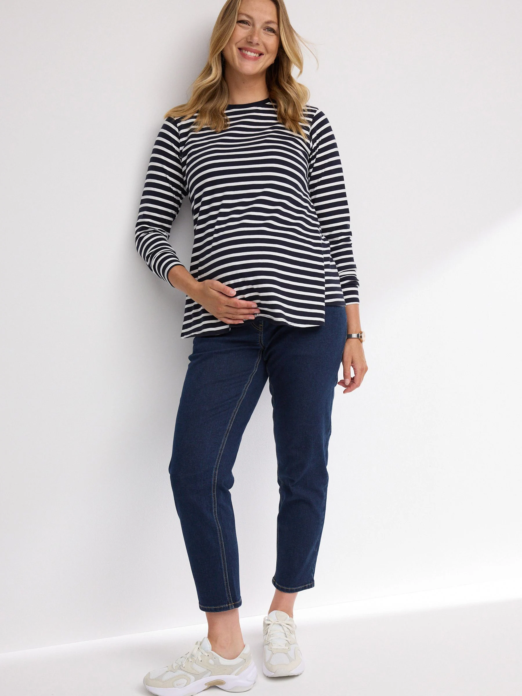 Donkerblauw - Mom zwangerschap Denim Jeans