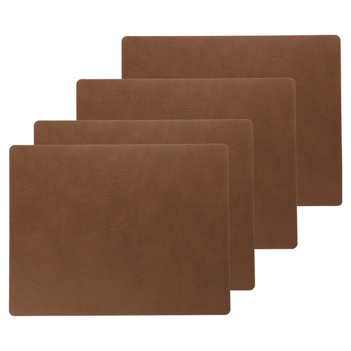 Lind DNA - Tischset Square L, 35 x 45 cm, Bull natur (4er-Set)