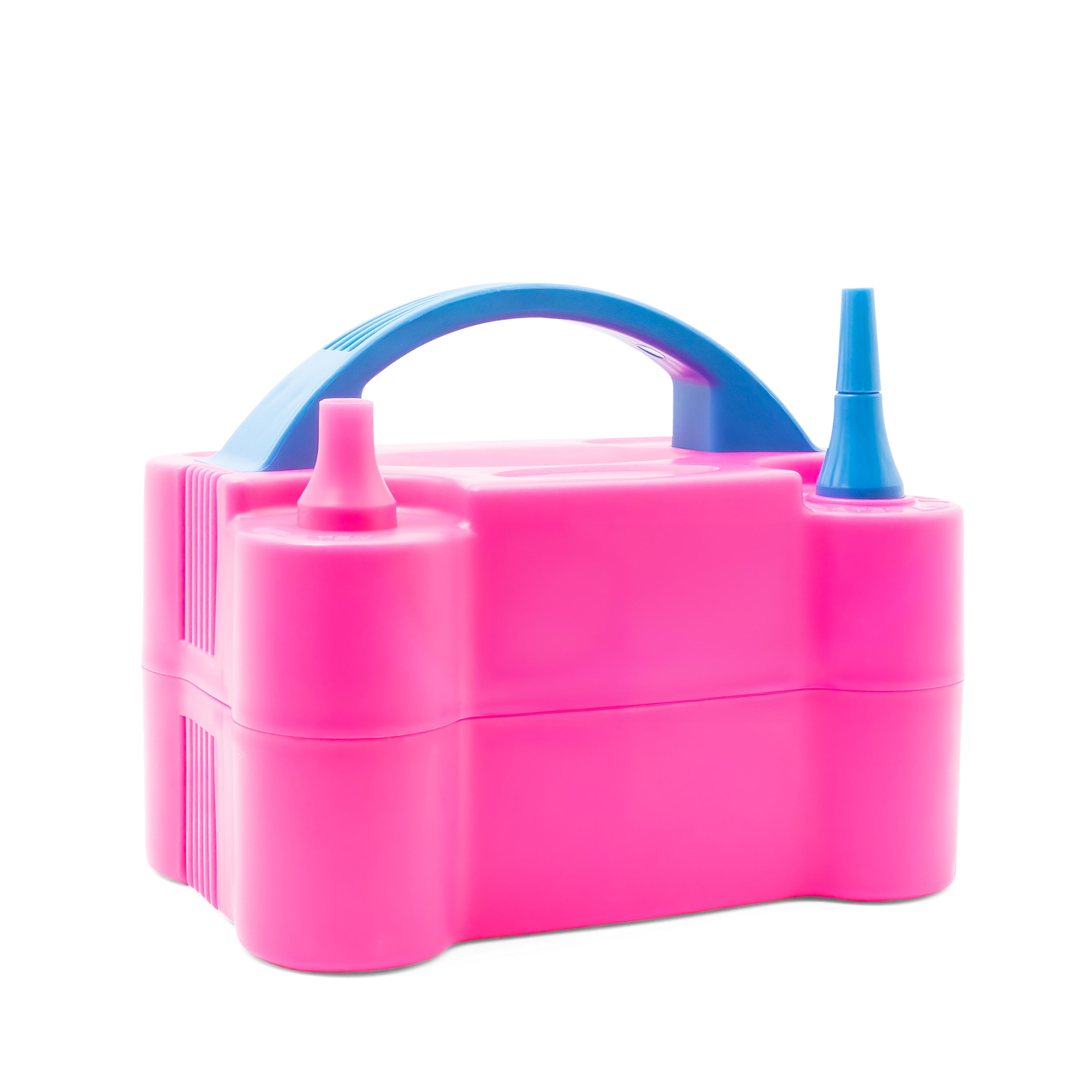 (600W) Elektrische Ballon Luftpumpe Aufblasgerät Kompressor - Pink / Blau