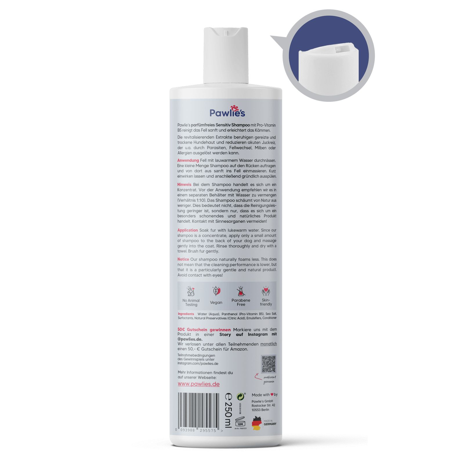 Pawlie's Hunde Shampoo Sensitiv bei Juckreiz