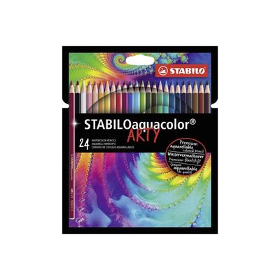 STABILO Aquacolor Arty - 24 Crayons de couleur aquarellables