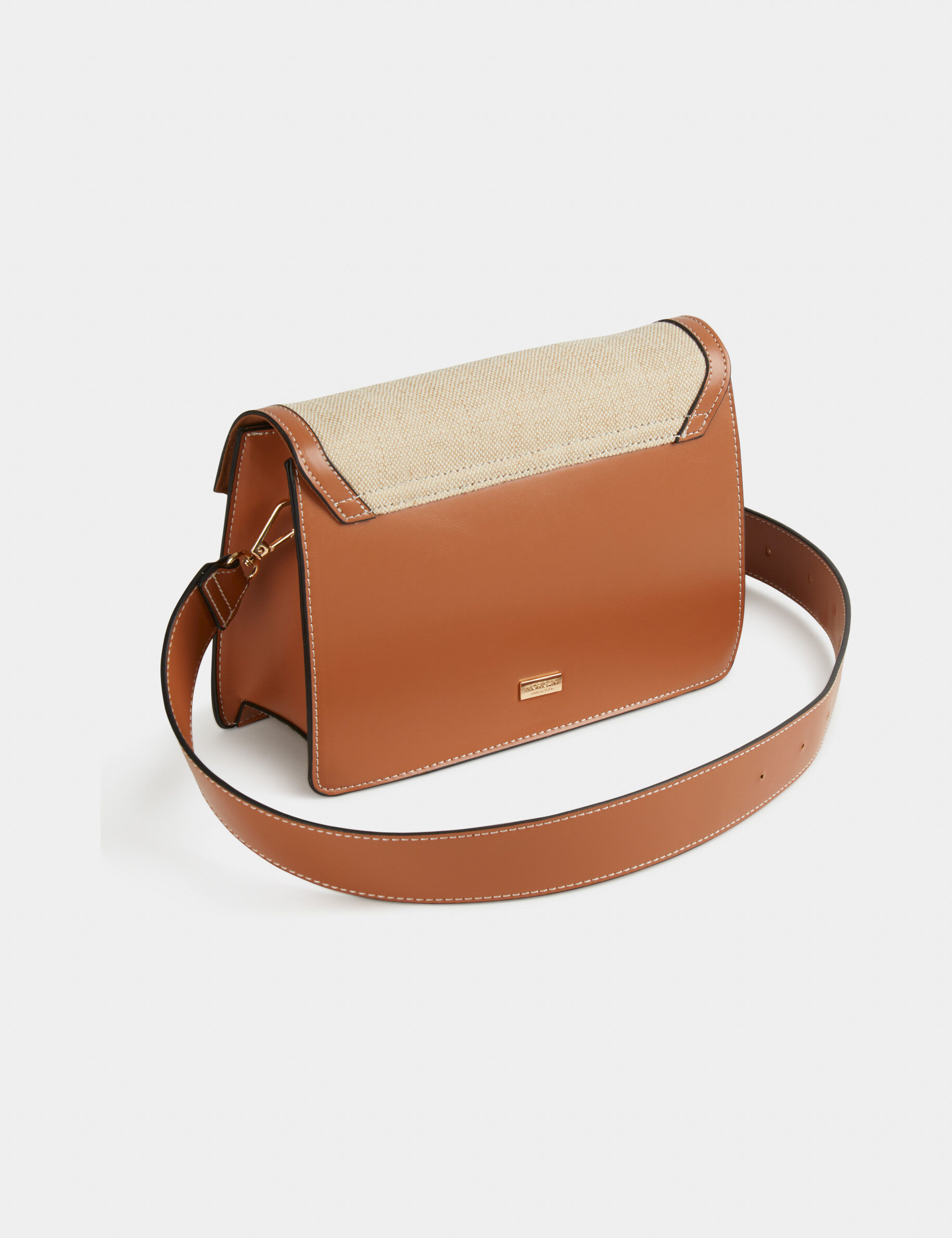 Sac à rabat en bandoulière marron femme - marron