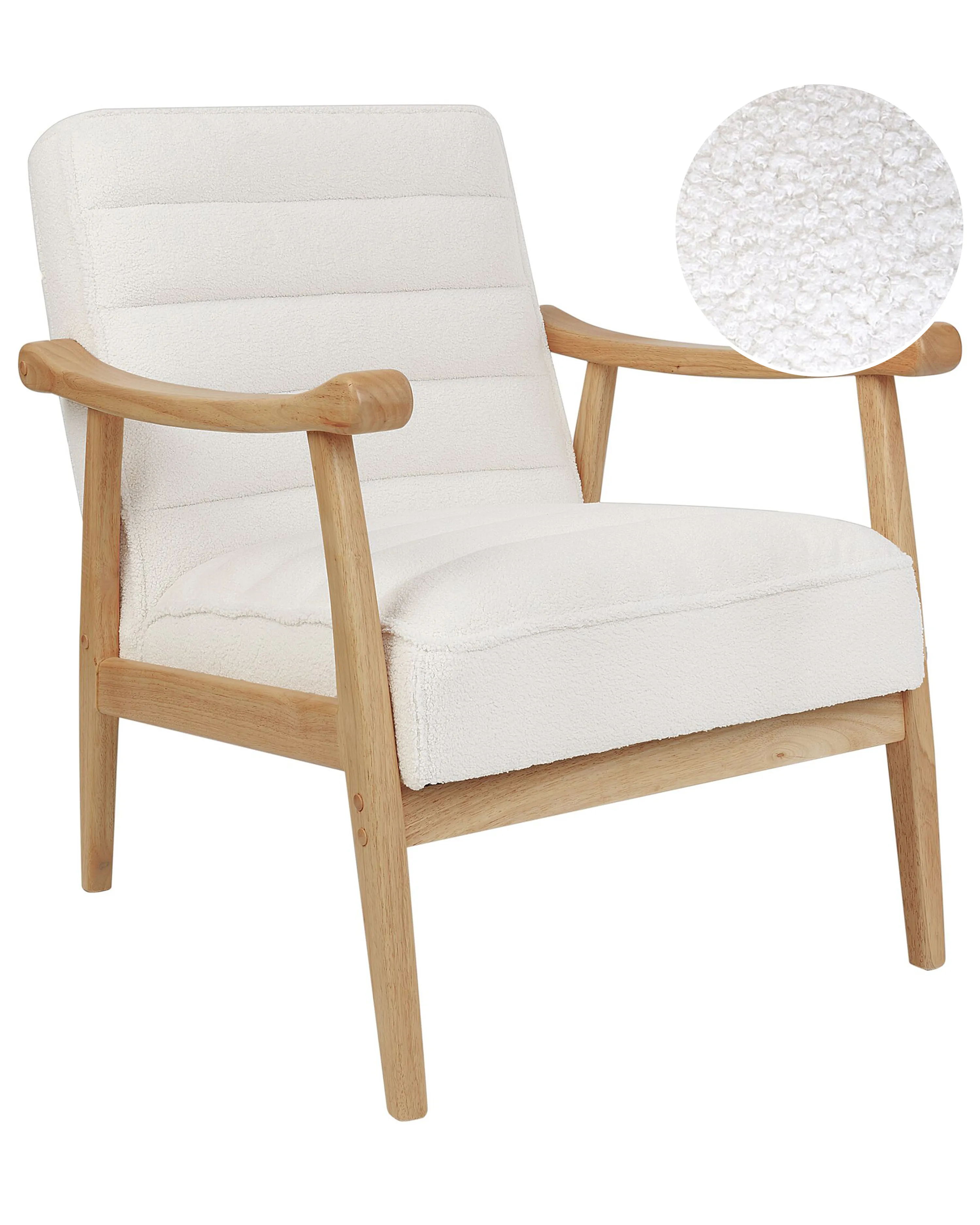 Fauteuil LEKNES Bouclé Gebroken wit