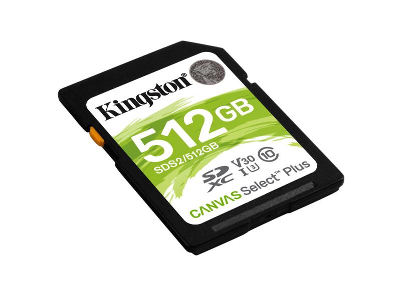 Kingston SDXC-Karte Canvas Select Plus UHS-I 512 GB Speicherkarte, 512 GB, UHS-I, Klasse 10