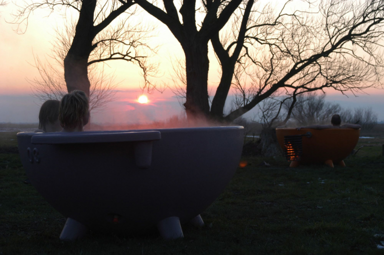 Weltevree Dutchtub Original hottub houtgestookt oranje