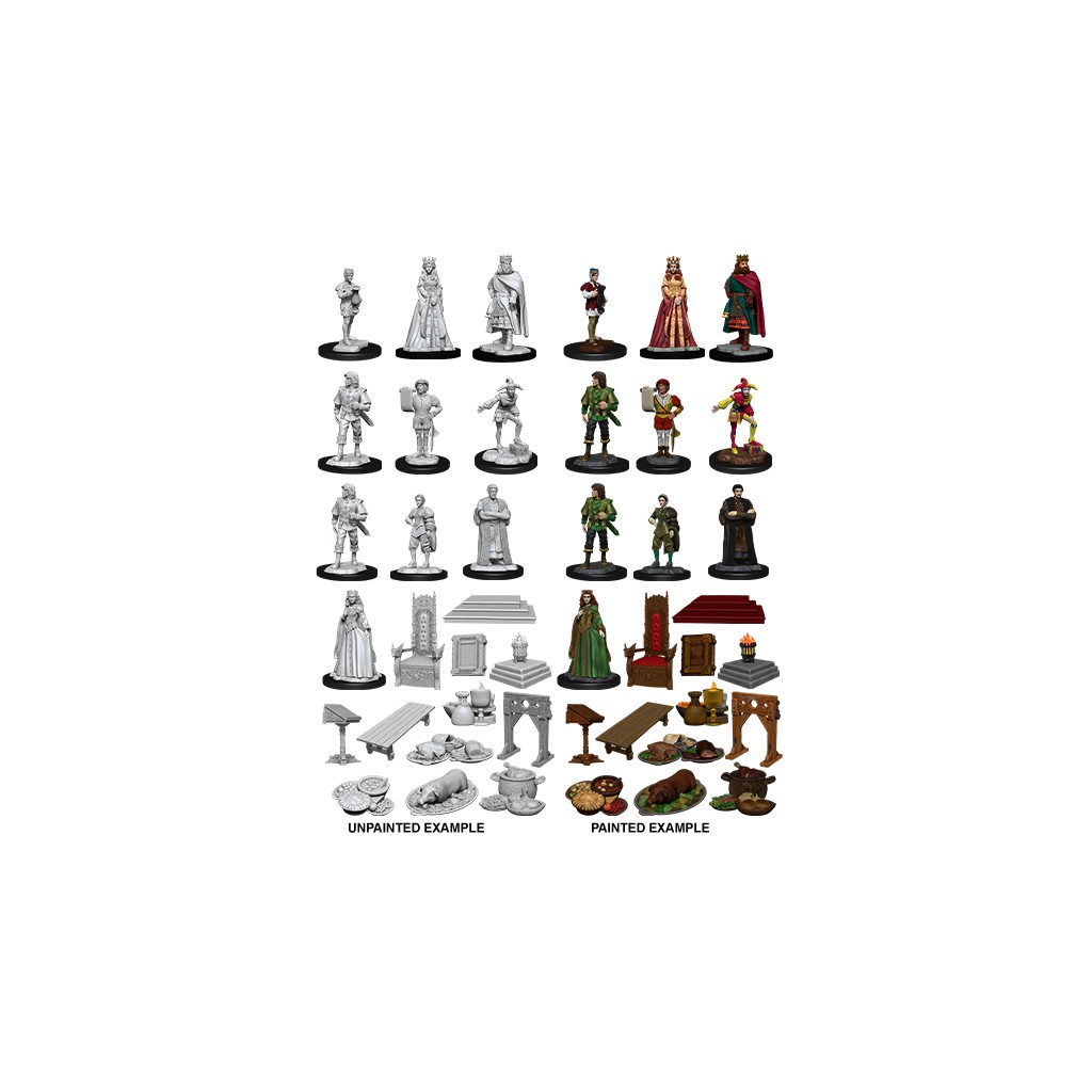 Wizkids Deep Cuts Unpainted Miniatures: Castle Royal Court
