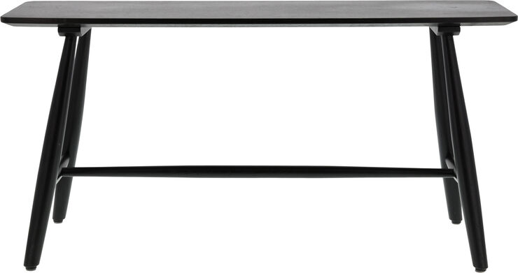Villa Collection Bænk 90x28x45 cm Sort Massiv eg Sort