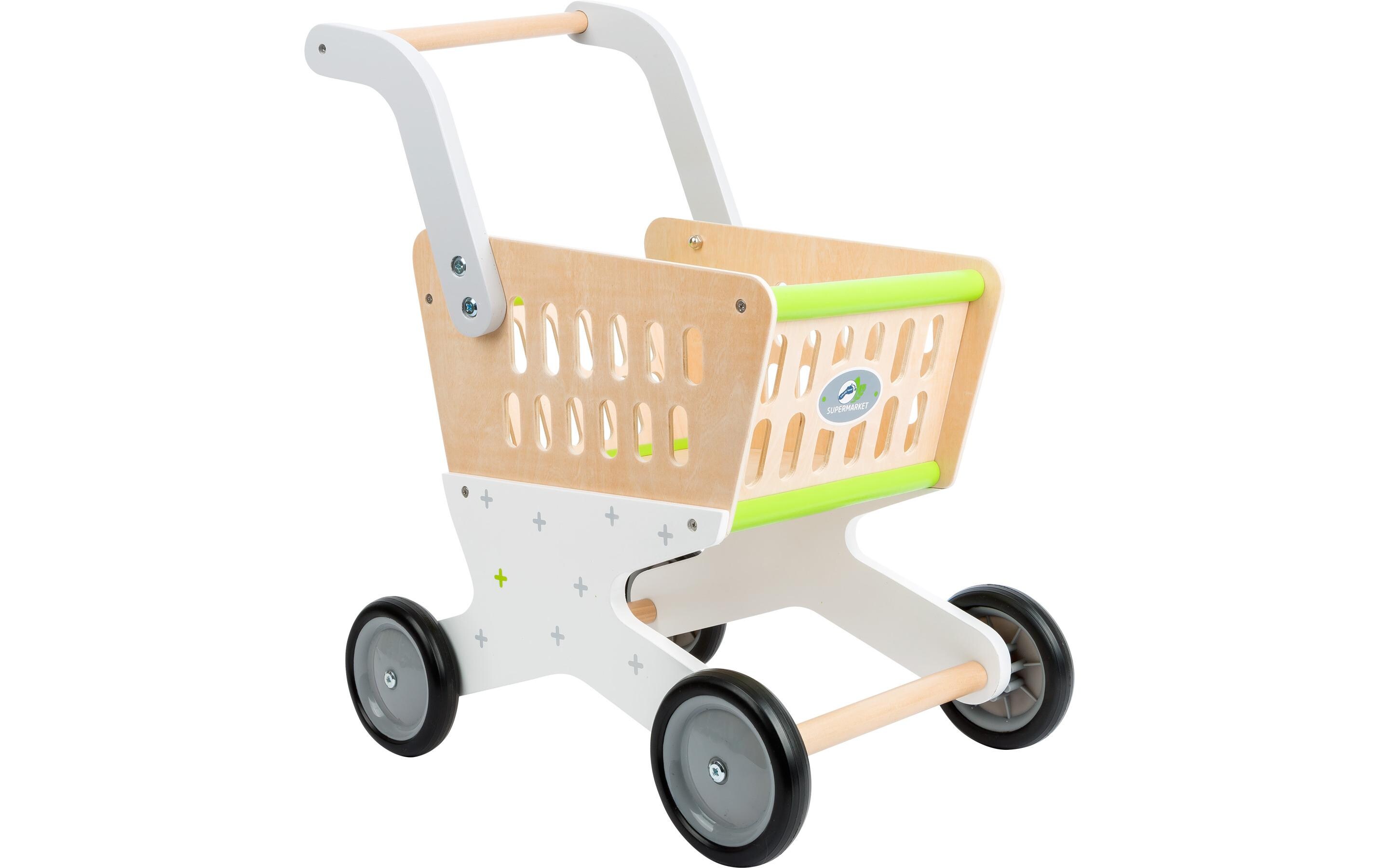 Einkaufswagen TrendModerner Spiel-Einkaufswagen aus Holz für Kinder