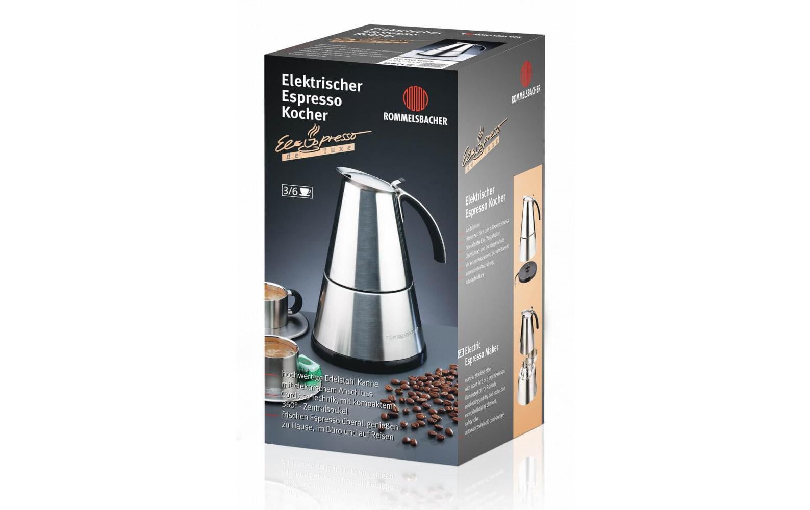 Espressokocher 20.EKO 364/E 4 Tassen, SilberEspressokanne aus Edelstahl