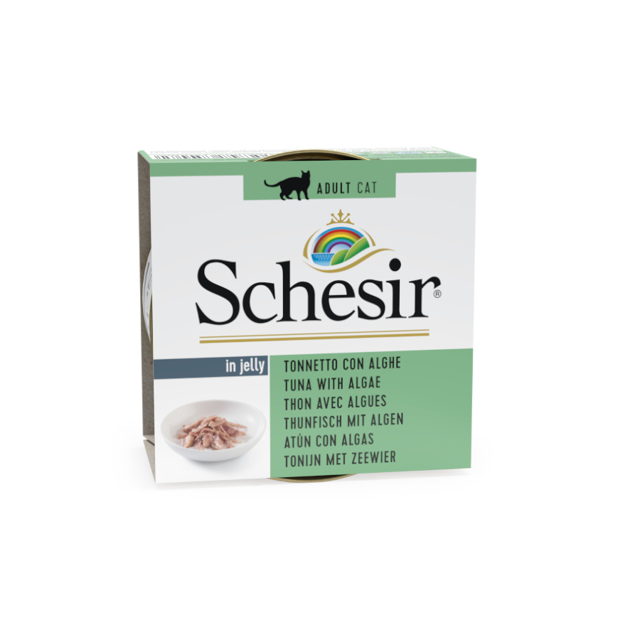 85 g Schesir Adult Atún y Algas lata para gatos