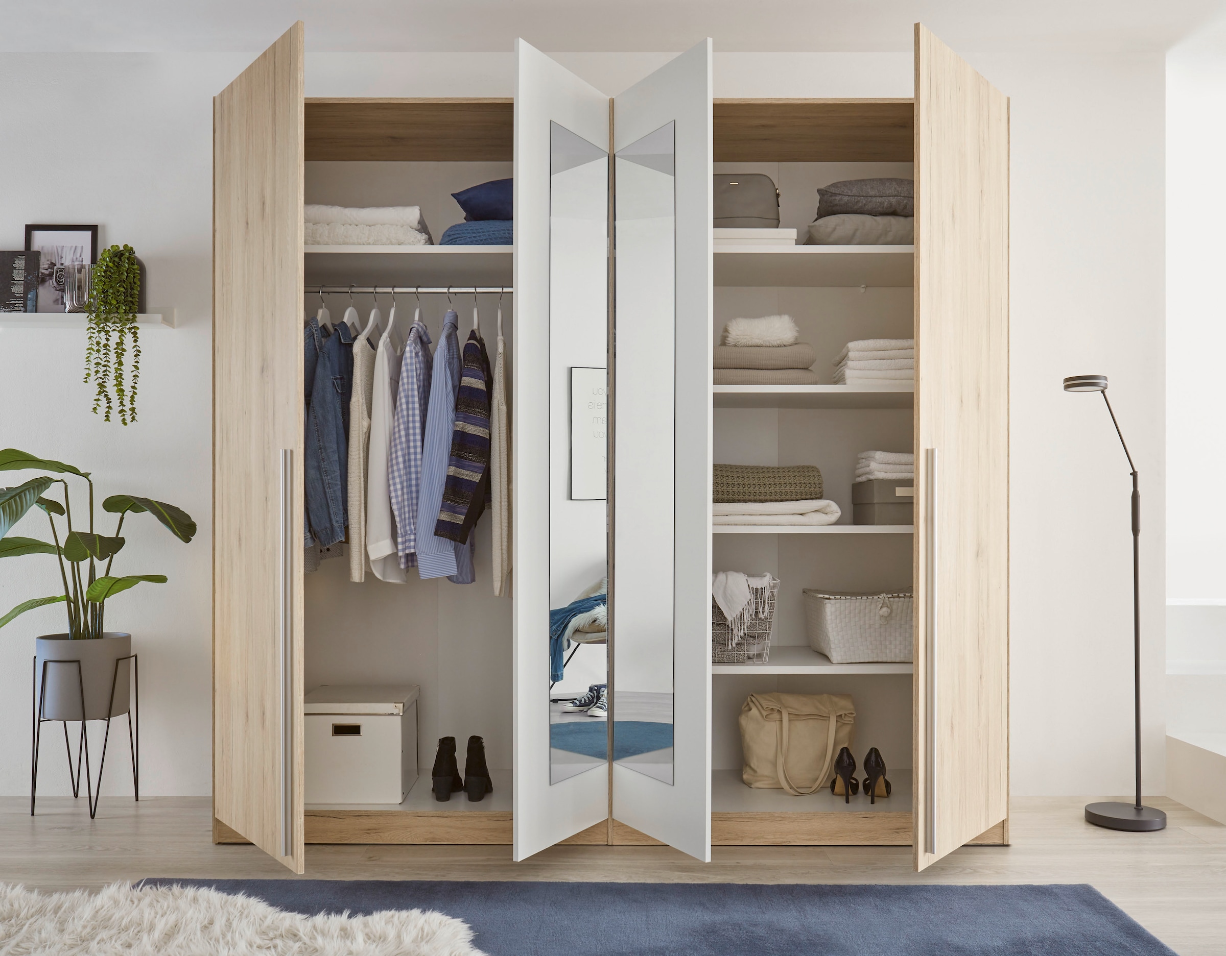 Schlafkontor Drehtürenschrank »Cano Kleiderschrank, Drehtürenschrank« Spiegeltüren