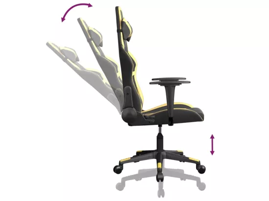 Chaise de jeu de massage Noir et doré Similicuir