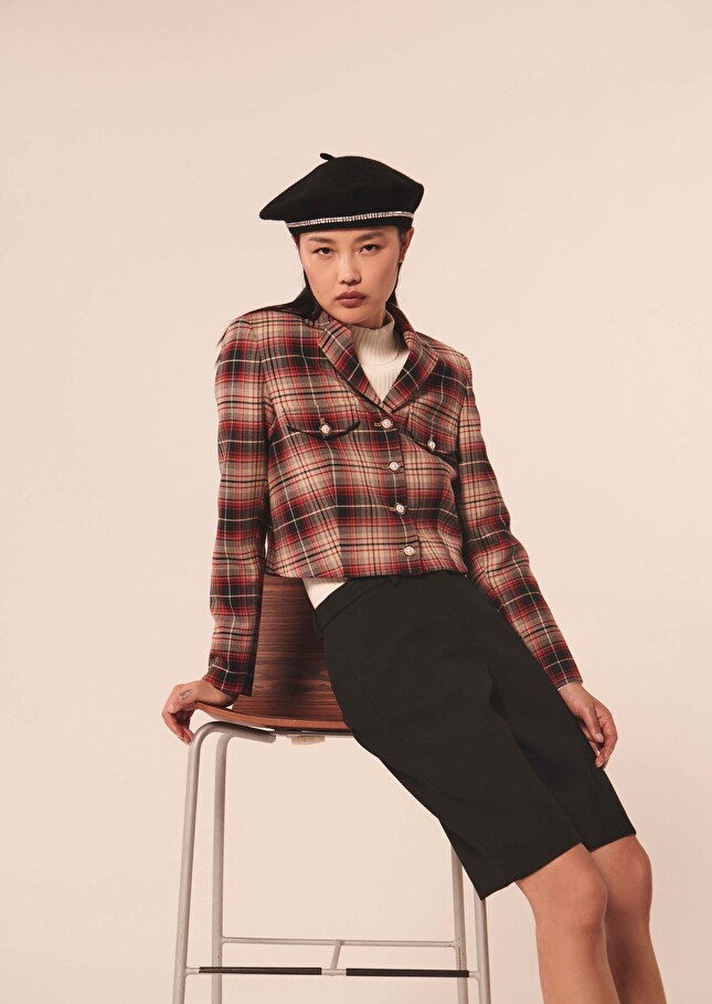 Veste Vivickrouge en tartan
