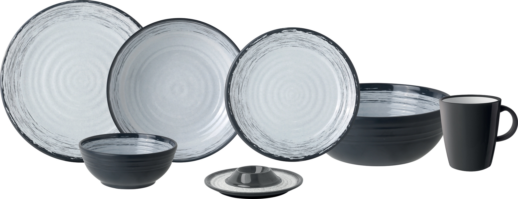 Brunner Soup Set Granada 2er-Set schwarz/weiß