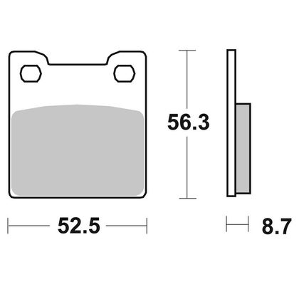 Plaquettes de freins SBS 701LS Sinter Métal Fritté arrière