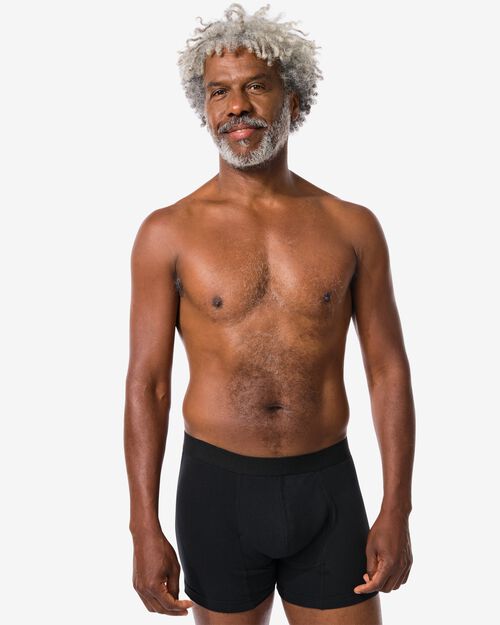 boxer homme anti fuite modèle court en coton pour les fuites légères noir