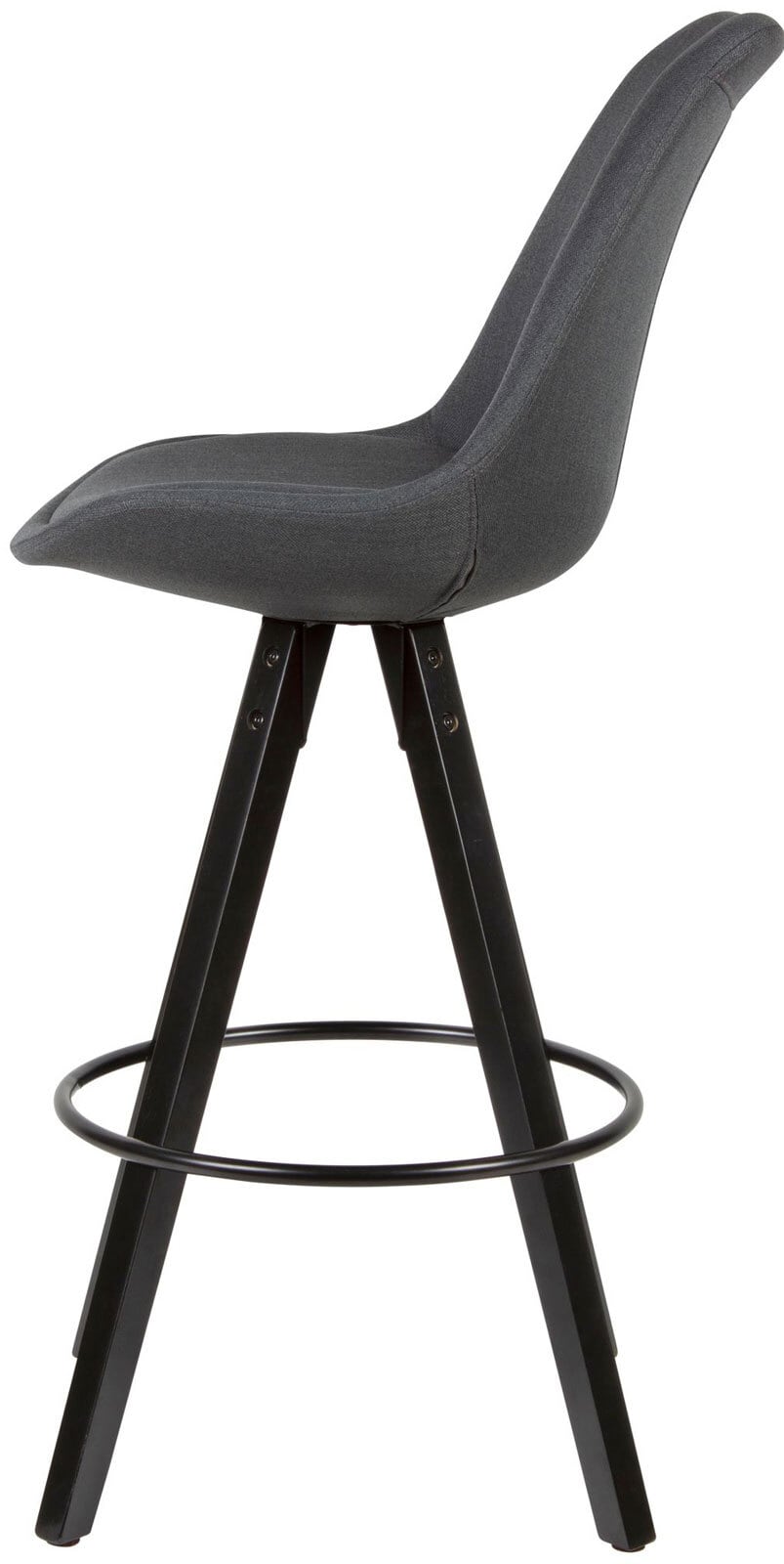 Barhocker Bodo 2er Set 49 x 113 cm grau schwarz