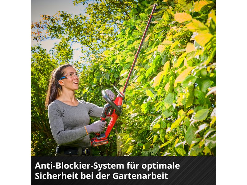 Einhell Professional Akku-Heckenschere GP-CH 18/61 Li BL-So Heckenschere mit zwei Geschwindigkeitsstufen