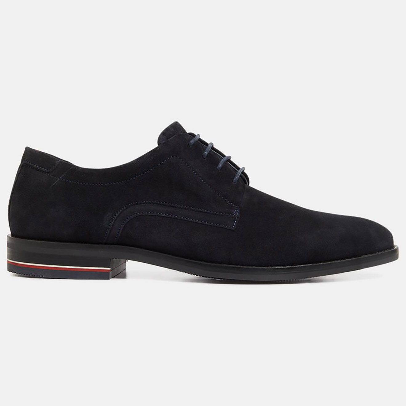 Tommy Hilfiger Derbies en Velours de Cuir Corporate bleu marine