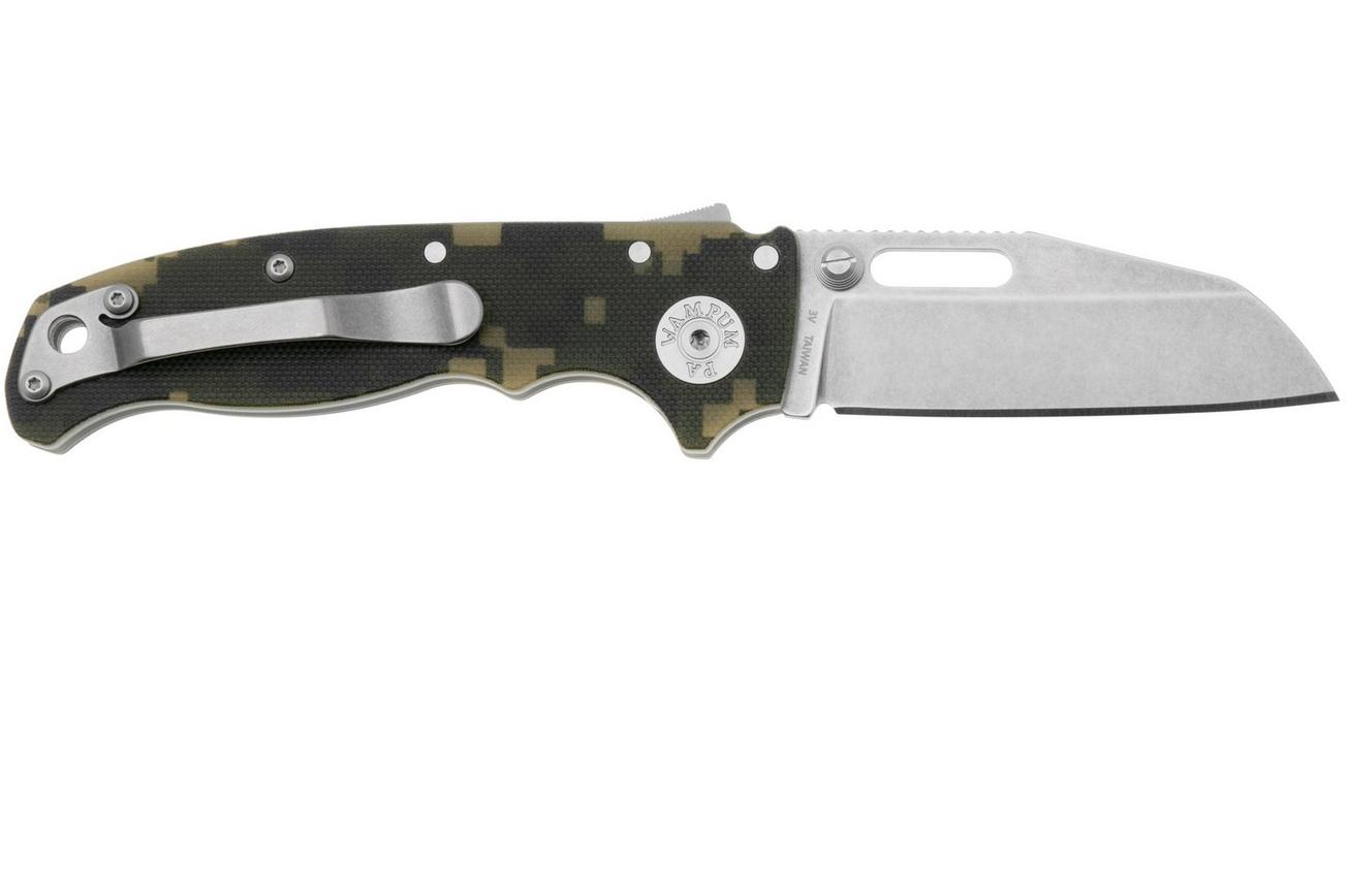 Demko Knives AD20.5 Shark-Lock CPM 3V Shark Foot AD205-3V-SFDC Digi-Camo G10, zakmes