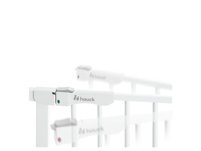 Hauck Türschutzgitter Clear Step Autoclose 2  9 cm Weiss Barrierefreies, automatisch schliessendes Tür- und Treppenschutzgitter-Set