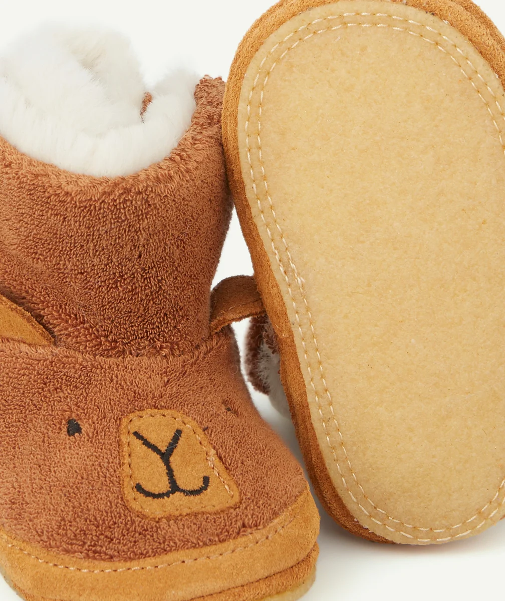 ROBEEZCHAUSSONS BÉBÉ EN CUIR ET FOURRURE MARRON