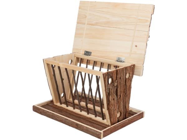 Trixie Hay manger with floor & roof, bark wood, 40 × 22 × 30 cm