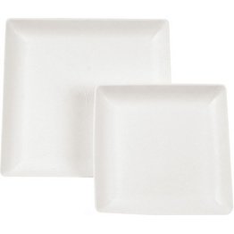 Assiette en canne à sucre Eleganza, carré