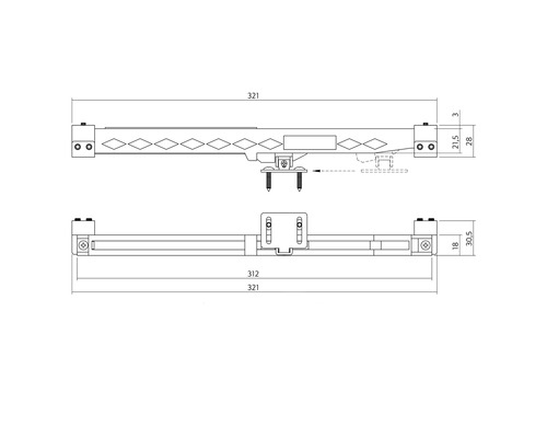Intersteel Softclose schuifdeurdemper, matzwart