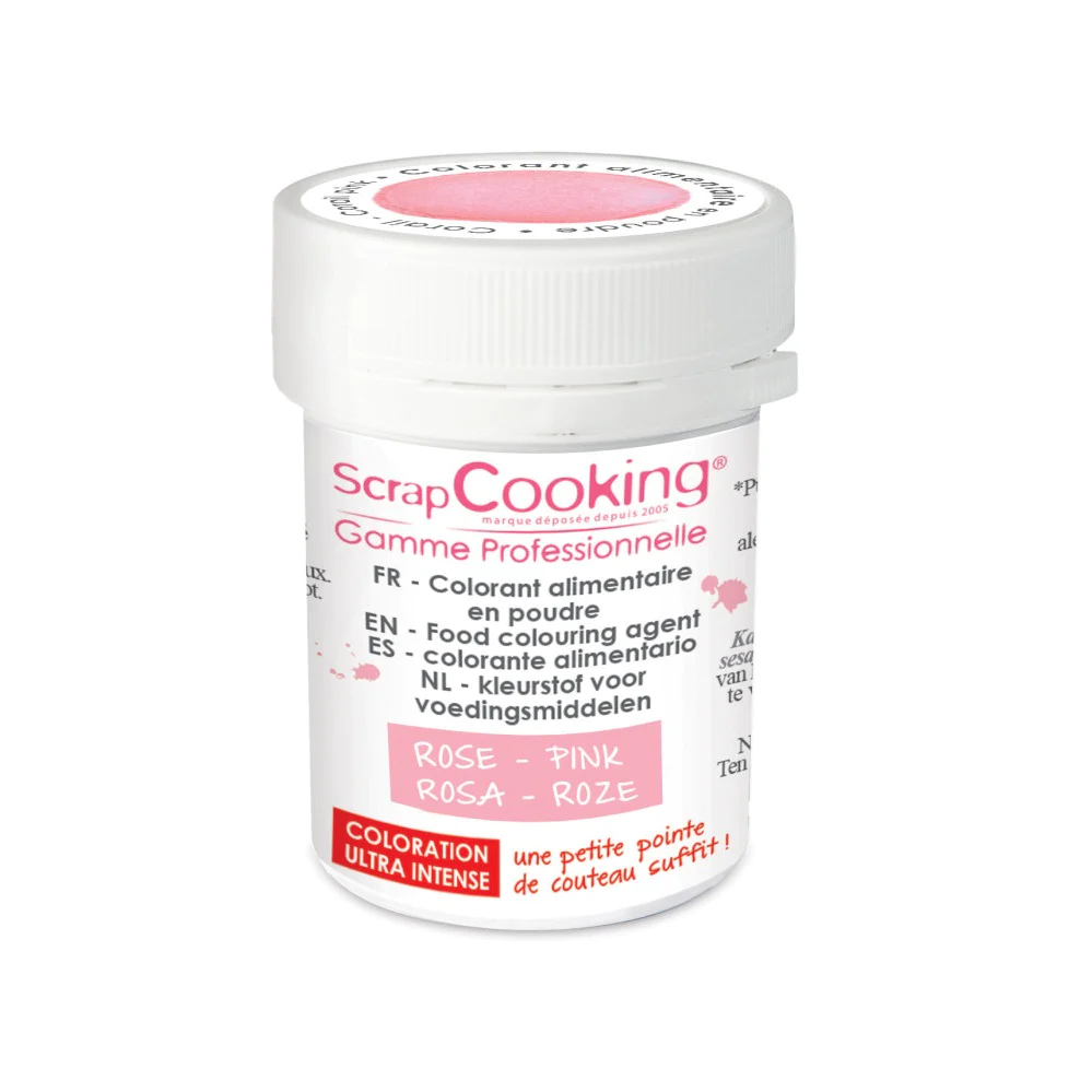 Colorant alimentaire en poudre rose poudré Scrapcooking