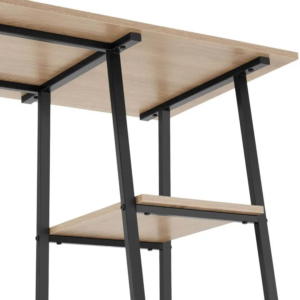 tectake Bureau Paisley 120x50x73,5cm, Industrieel Licht Hout, Eiken Sonoma