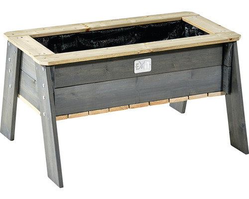 Kinderbed op palen EXIT Aksent hout maat L 93,5x68x50 cm grijs