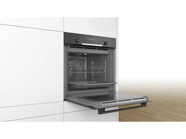 Bosch Serie | 6 HBA578BB0 - Ovn - til indbygning - niche - bredde: 56 cm - dybde: 55 cm - højde: 58.5 cm - med selv-rengøring - Klasse A - sort