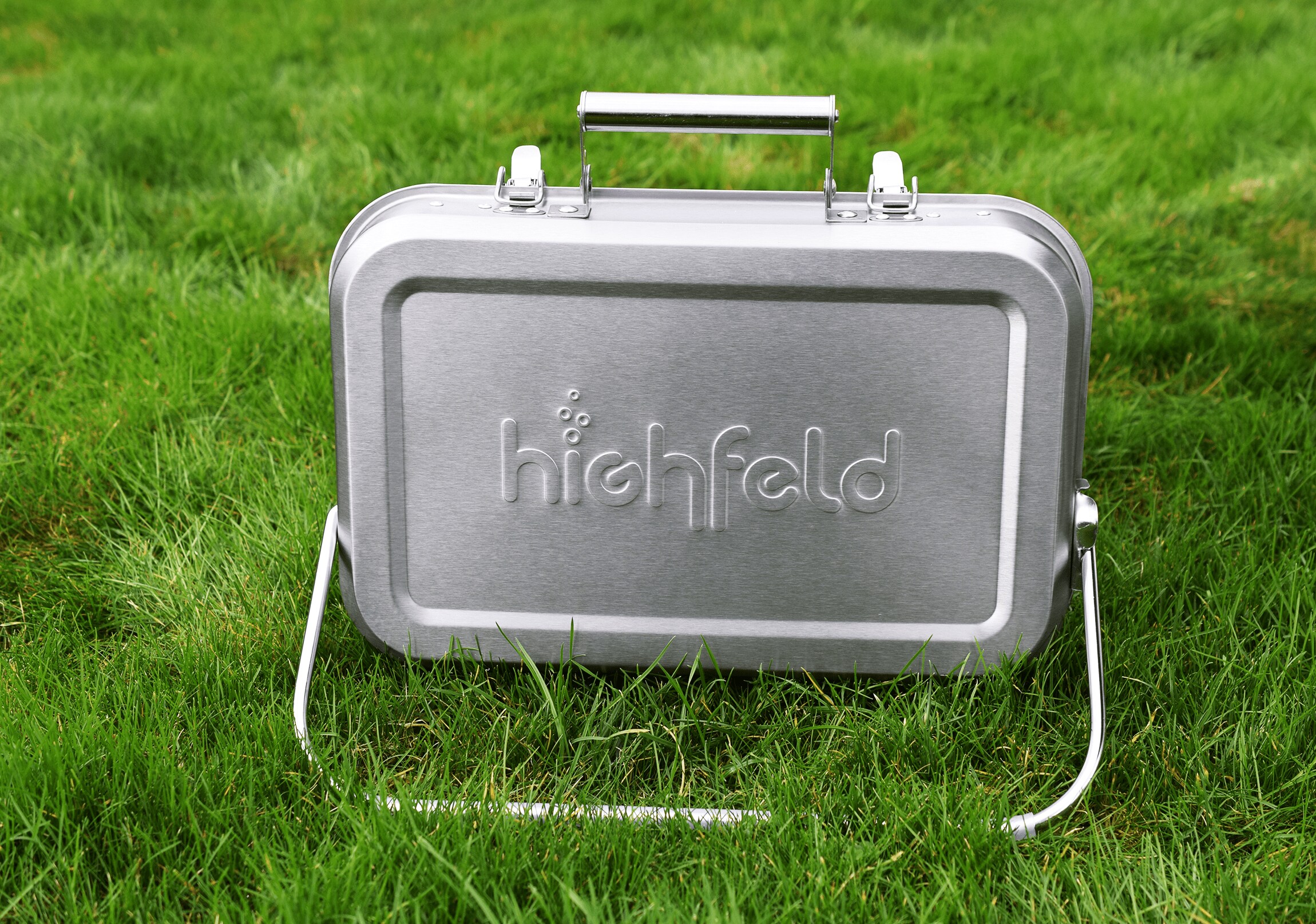 highfeld® Holzkohlegrill Tragbarer Koffergrill Klappgrill Tischgrill Picknickgrill