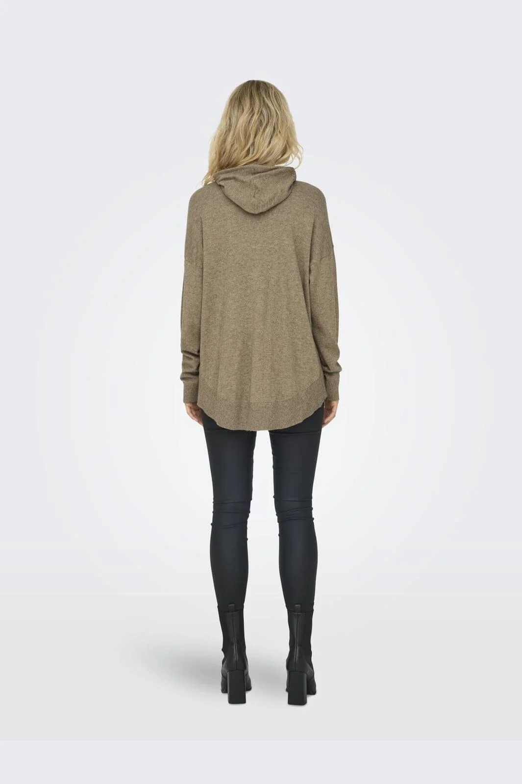 Only Onlibi Ls Loose Long Hood Cc Knt 4519295 malt ball melange