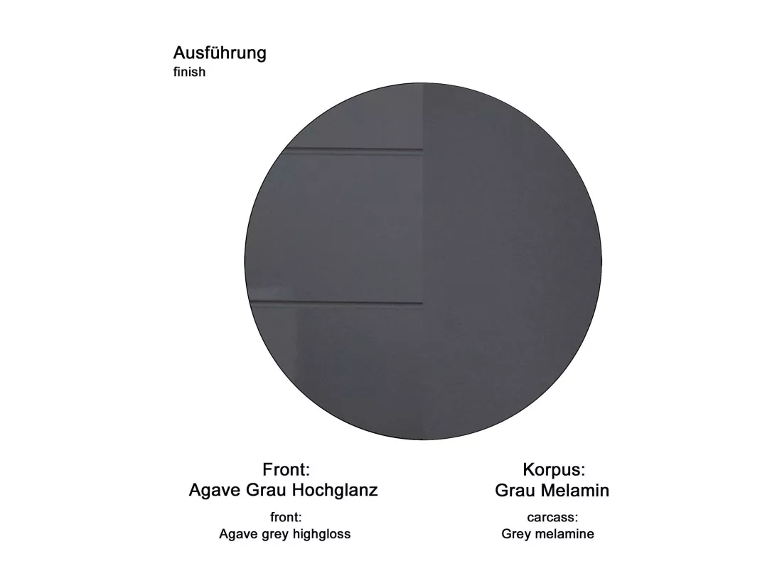 Armoire murale blanc et gris brillant Kelia 60cm